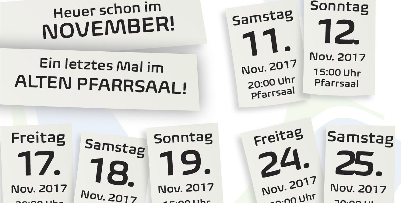 Termine diesmal schon 2017